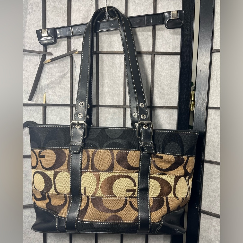 Brown & Black Small Handbag